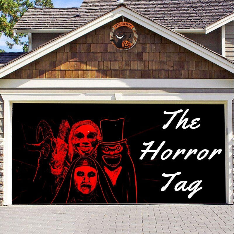 Halloween Garage Background Decoration