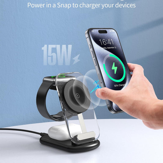 3 In 1 Wireless Rotatable Charger Bracket - Lily Tech Verse