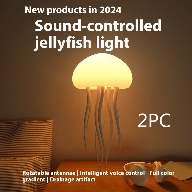 Night Light Portable Jellyfish Lamp For Bedside Desk