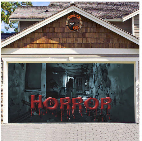 Halloween Garage Background Decoration