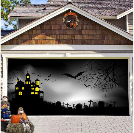 Halloween Garage Background Decoration