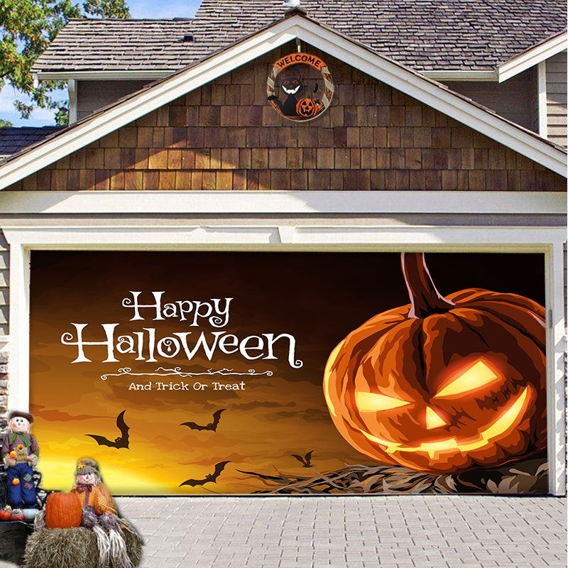 Halloween Garage Background Decoration