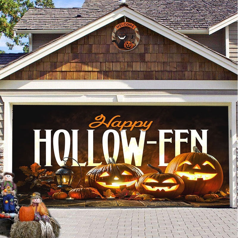 Halloween Garage Background Decoration