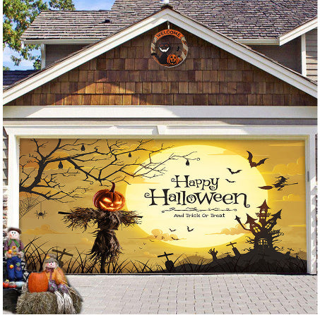 Halloween Garage Background Decoration