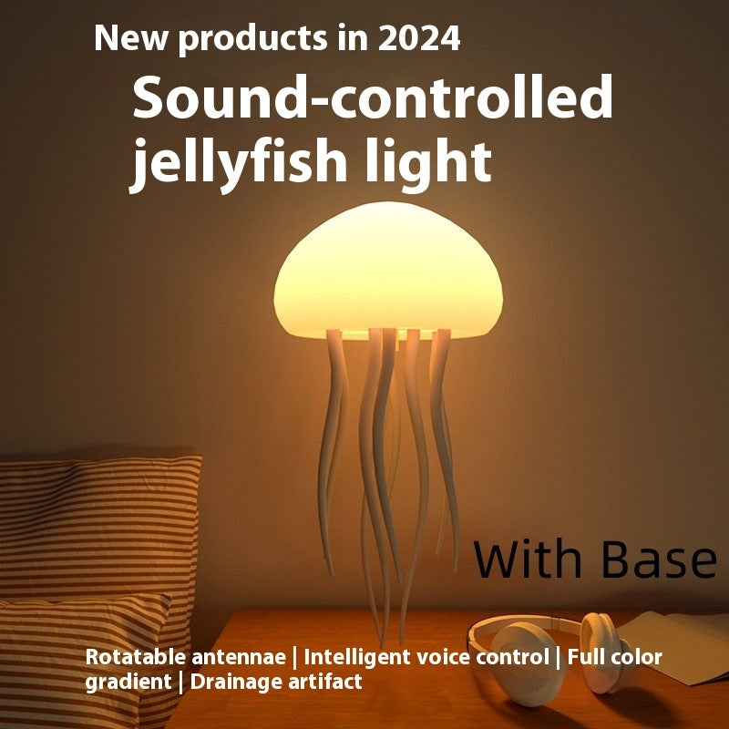 Night Light Portable Jellyfish Lamp For Bedside Desk