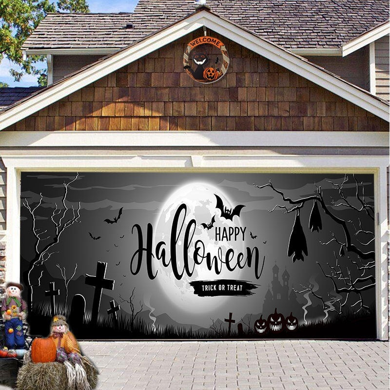 Halloween Garage Background Decoration