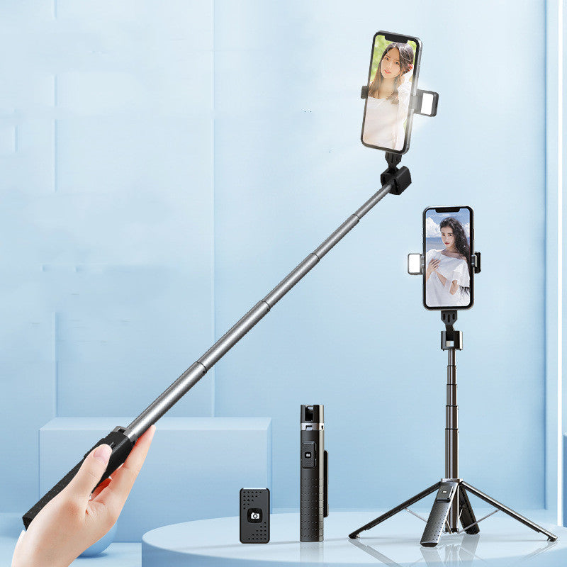 Quadrupod Double Fill Light Bluetooth Selfie Stick - Lily Tech Verse