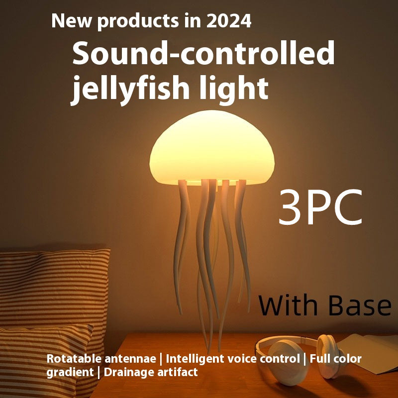 Night Light Portable Jellyfish Lamp For Bedside Desk