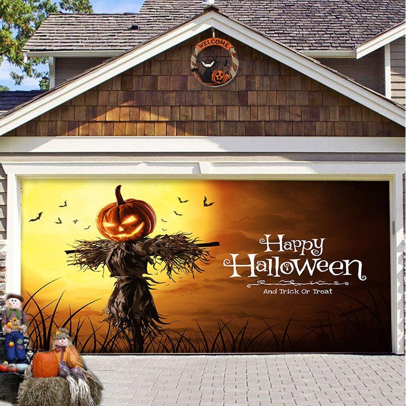 Halloween Garage Background Decoration