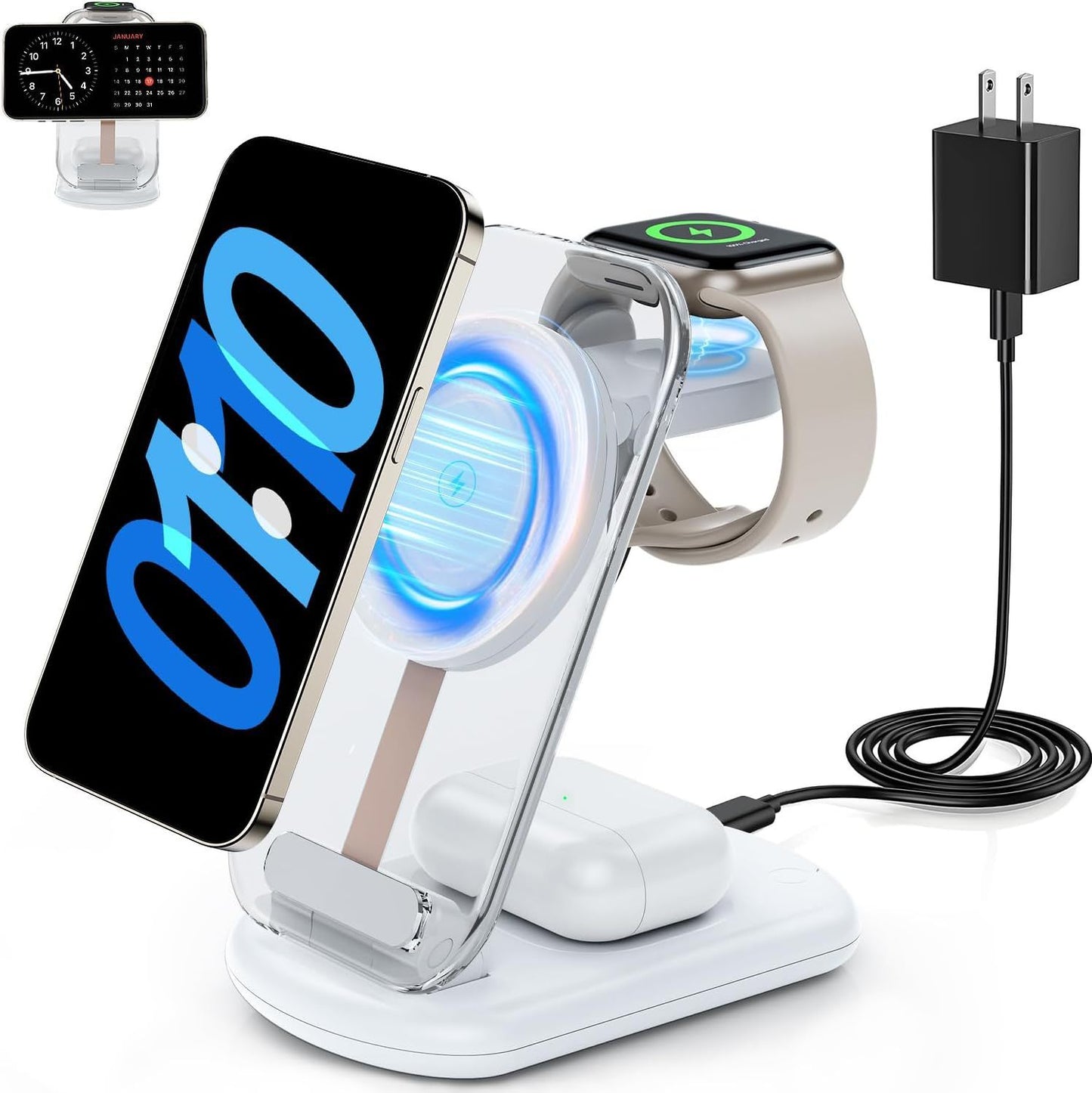 3 In 1 Wireless Rotatable Charger Bracket - Lily Tech Verse