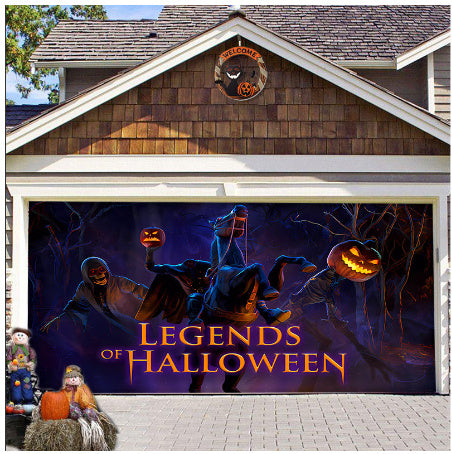 Halloween Garage Background Decoration