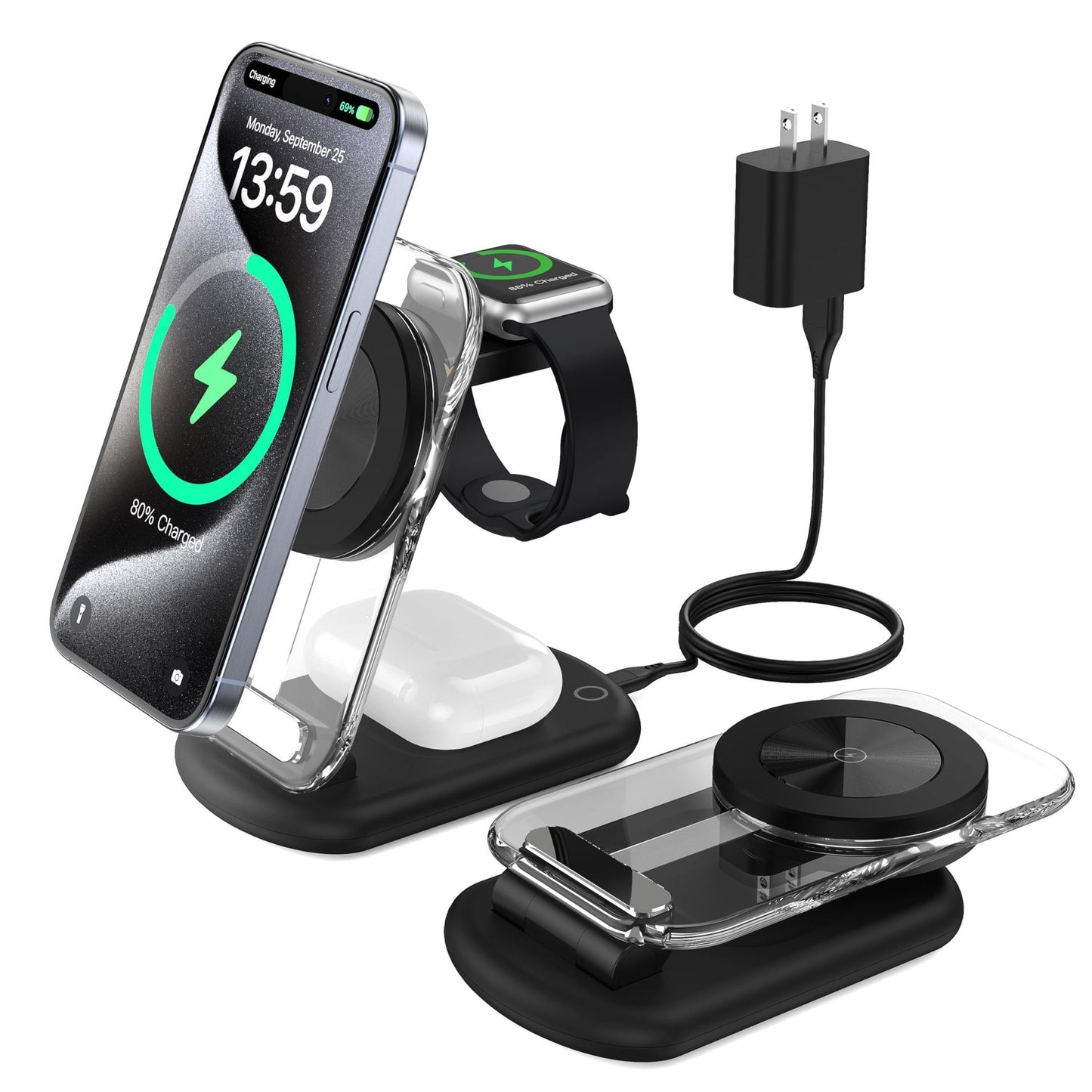 3 In 1 Wireless Rotatable Charger Bracket - Lily Tech Verse